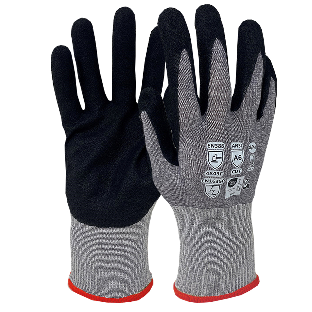 GL6500N - ESD Level 6 Cut Resistant Gloves - Nitrile Palm Coated - Image 2